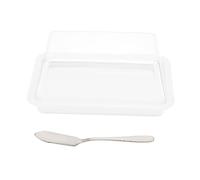 Fdit Scatola per Conservare il Burro e Taglierino, Contenitore per Burro e Formaggio con Coperchio Trasparente con Coltello Incorporato per la Conservazione nel Frigorifero (colore quadrato