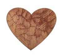 Fdit Scatola Puzzle D'Amore in Legno, Puzzle a Cuore da 28 Pezzi con Motivi Incisi Ti Amo, Regalo di Anniversario Romantico per Coppie Marito Moglie Fidanzato Fidanzata