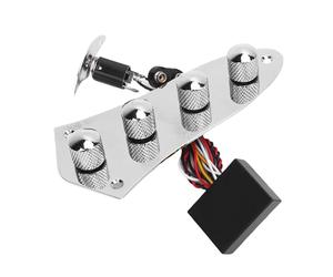 Fdit Scheda di Controllo per Chitarra Elettrica Precablata, Scheda Preamplificatore per Basso Facile da Regolare per le Esibizioni Dal Vivo dei Musicisti (SILVER)