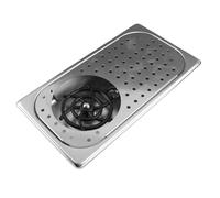 Fdit Sciacquatrice per Brocca in Acciaio Inossidabile, Detergente Spray per Idropulitrice Ad Alta Pressione da 360 Gradi Sciacquatrice per Vetro per Lavello da 12,8 Pollici per (SILVER)