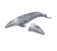 Fdit Sea Life Modello di Pesce Finto di Balene Grigie con Posa Realistica per L'interesse dei Bambini Nell'oceano Mondo Figura di Balene Grigie in Plastica da 10,4 Pollici