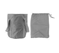 Fdit Secchio da Campeggio Portatile Vano per Bagno Pieghevole Vasca Pieghevole con Piede per il Design a Doppio Strato e Borsa per la Casa per Escursioni da Viaggio Esterno (Grigio con vello interno)