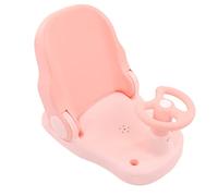 Fdit Sedia da Doccia Regolabile Antiscivolo per Bagnetto Sicuro per Vasca da Bagno per Bambini, Vasca da Bagno per Bambini a Forma di Piccola Auto con Bracciolo Al Volante, Sedia da per Seduta (PINK)