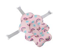 Fdit Sedile da Bagnetto, Cuscino di Sostegno Morbido e Stabile, per Baby Shower da 0 a 12 Mesi, Poliestere (Arcobaleno rosa)