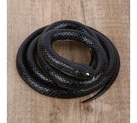 Fdit Serpente di Gomma 125 Cm Serpente Finto Realistico Giocattolo con Morbida Gomma Nera Realistica per Scherzi di Halloween Spaventare Uccelli Scoiattoli (Black)