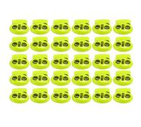 Fdit Serrature per cavi in metallo, fermi per estremità a leva a molla, 30 pezzi cursori di chiusura a doppio foro per lacci, lacci di scarpe, zaini, con molla, Verde fluorescente, #912