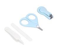 Fdit Set 4 Pezzi per Unghie per Bambini, Set di Lime per Unghie per Bambini Safety Care con Forbici, Lima per, Pinzette Rotonde, Tagliaunghie, Blu per Neonati