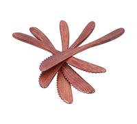 Fdit Set da 5 Coltelli in Legno Ecologico Riutilizzabili, Posate da Lavabile Lavastoviglie per Hotel Picnic Casa, Gadget Sostenibile con Lucidatura Squisita