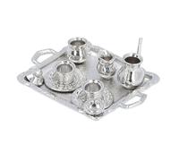 Fdit Set da tè in Miniatura, Set da tè Realistico per Casa delle Bambole Che Stimola la creatività, Giocattolo Interattivo con Piatto Teiera in Miniatura e Tazza per Bambini