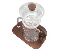 Fdit Set da Teiera in Vetro Crystal Clear Lazy Kungfu con Manico Ergonomico, Ottimo per gli Amanti del tè