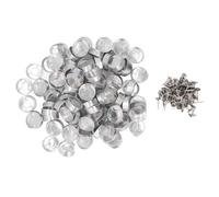 Fdit Set di 100 Contenitori per Cera di Candela, Tazze Porta Tealight in Alluminio Resistente con Stoppino per Decorazioni Domestiche, Feste