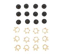 Fdit Set di 12 Cappelli da Strega e Coroncine da Principessa per Torte, con Lega di Zinco e PVC, per Decorazioni per Feste di Compleanno Wicked (GOLD)