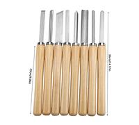 Fdit Set di 8 Scalpelli per Tornio per Legno, Utensili per Tornitura del Legno Troncatura Obliqua della Sgorbia, con Manico in e Lama in Acciaio, per Falegnami Intagliatori