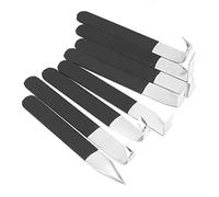 Fdit Set di 8 Strumenti per Scolpire L'Argilla, Strumenti per Scolpire la Testa in Metallo per Intagliare, Modellare, Tagliare con Manico in Gomma, per Ceramica, Argilla, Carta,