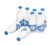 Fdit Set di Bottiglie per il Latte in Miniatura per Casa delle Bambole, Dettagli Vivaci per la Decorazione della Casa delle Bambole in Scala 1:12 1:6, Resistenza Alla Caduta in Plastica, Regali (BLUE)