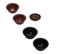 Fdit Set di Capsule di caffè Riutilizzabili Cialde di caffè Ricaricabili per Uso Alimentare Compatibili con GCA1 IENV135 ENV150 per la Produzione di in (2 X Marrone 150 ml 2 X 230 ml 1 Cover in)