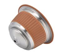 Fdit Set di Capsule di caffè Riutilizzabili Tazza con Filtro per Ricaricabile Capsula di caffè in Acciaio Inossidabile con Coperchio in Silicone per Macchina ()