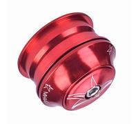 Fdit Set di Cuffie per Bici in Lega di Alluminio di qualità per Prevenire L'abrasione Eccessiva, Adatto per Bici da 44 Mm a Tubo a Testa - Accessorio Utile per i Ciclisti (Rosso)