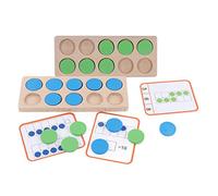 Fdit Set di Manipolazione Matematica Che Arricchisce la Conoscenza dei Numeri per L'educazione Precoce, Set di attività con Dieci Cornici, Giocattolo Educativo per, Materiale in Tiglio, Blocco di