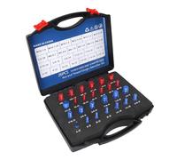 Fdit Set di Misuratori per Filettatura di Dadi e Bulloni Efficiente Controllore di Bulloni per Dadi in Alluminio Rapida Identificazione per gli Appassionati di Riparazioni con Custodia