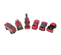 Fdit Set di Modellini di Camion da 6 Pezzi Dal Design Squisito, Giocattolo Interattivo con Motore a Inerzia per Bambini Piccoli, Bambini e Adulti