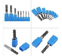 Fdit Set di Mulini Ed con Utensili Taglio in Acciaio Ad Alta Resistenza per Materiali Metallici 8 Pezzi 2-12 Mm 4 Set di Fischi Finali