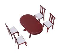 Fdit Set di Sedie da Tavolo da Pranzo in Miniatura per Casa delle Bambole 1:12 Squisita Decorazione di Mobili in Betulla per Bambini, Allenamento Pratico e creatività, Regalo di Compleanno per