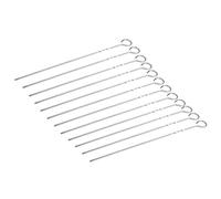 Fdit Set di Spiedini in Acciaio Inossidabile da 14 Pollici con Design a Spirale con Testa Angolata da 15 Gradi con Isolamento Termico per Barbecue All'aperto da Campeggio