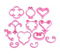 Fdit Set di Stampini per Fiori di Rosa, 12 Pezzi di Strumenti Riutilizzabili per Decorare Torte per Pasta di Fondente, Cioccolato, Stampi in Plastica per Alimenti, per Forniture da