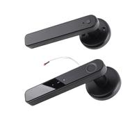 Fdit Set Serratura a Leva per Porta D'ingresso Senza Chiave, Serratura Intelligente per Porta con Impronta Digitale con 4 modalità di Apertura e Telaio Interamente in Metallo per (BLACK)