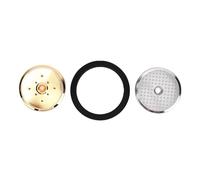 Fdit Set Supporto per Schermo Doccia in Acciaio Inossidabile con Guarnizione in Silicone per Gruppo Testa NUOVA APPIA da 58 Mm