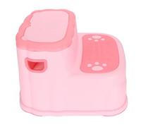 Fdit Sgabello con Gradino, Resistente, Facile da Trasportare, Supporto Stabile, Sgabello a 2 Gradini per Bagno, Cucina, Grazioso per WC (PINK)
