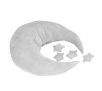 Fdit Simpatico Cuscino in Posa Sulla Luna Oggetti di Scena per Fotografia di Bambini con Stella, Morbido e Delicato Sulla Pelle per le Foto dei Neonati (GREY)