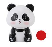 Fdit Solare Figurina a Energia Solare NODDING PANDA Scultura Decorativa con Sensore Luminoso per la Scrivania del Dashboard di Auto (Occhi a cuore)