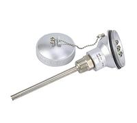 Fdit Sonda Sensore di Temperatura RTD, Filettatura 1/2" NPT, Testa di Connessione Termocoppia, Acciaio Inossidabile Resistente (Tubo di protezione 100mm)