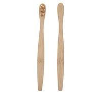 Fdit Spazzolino da Denti in bambù Biodegradabile Ecologico con Setole in Nylon Morbido Pulizia Delicata 6 Colori Opzionali (Cachi)