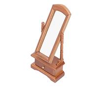 Fdit Specchio Cosmetico per Casa delle Bambole 1:12, Modello in Betulla, per la Decorazione della Casa delle Bambole in Miniatura, Camera da Letto e Soggiorno (#13)