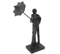 Fdit Squisita Scultura di Coppia in Resina, Bellissima Statuetta di Coppia di Ombrelli Come di Nozze, Decorazione per Studio/ufficio