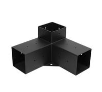 Fdit Staffa per Palo per Gazebo Verniciata a Polvere, Realizzata in Robusto Materiale Zincato, Adatta per la Realizzazione di Pergolati o Terrazze in Legno, Parchi o Ristoranti (3 vie)