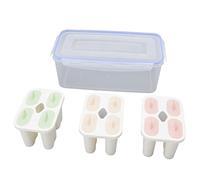 Fdit Stampi per Bastoncini di Ghiacciolo, 3 Pezzi, PP per Uso Alimentare, Riutilizzabili, Non Tossici, Antiaderenti, Lavabili in Lavastoviglie, con 12 Bastoncini, per Budino di