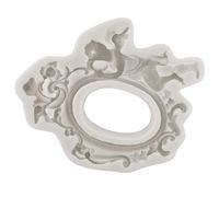 Fdit Stampo in Silicone per Cornice per Foto con Angelo Europeo, Stampo per Cioccolato, per Cioccolato, Fondente, per Uso Alimentare, Antiaderente, Riutilizzabile, per Torte, (GREY)