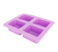 Fdit Stampo in Silicone Viola a Forma di Albero 4 Scomparti per Sapone, Stampo Antiaderente per Torte Cioccolato Dolci, con Intervallo di Temperatura da -40 a 446 Fahrenheit