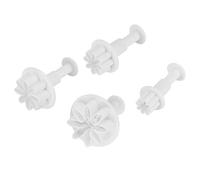 Fdit Stampo per Decorazione Torte, Confezione da 4 Goffratori a Forma di Fiore per Torte in Argilla Al Cioccolato, Strumenti Facili da Pulire in Plastica per Alimenti per Dolci