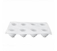 Fdit Stampo per Mousse in Silicone, Antiaderente a Prova di Calore, Facile da Smontare, Stampo per Dessert Francese 3D, per Torte, Mousse, Gelato, Cioccolato, Cottura Al Forno (8 Cavità)