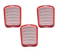 Fdit Stampo per Salsicce in Silicone, 3 Pezzi Stampo per Salsicce Antiaderente con Coperchi, Vassoio di Stagionatura Pieghevole e Riutilizzabile per Integratori Alimentari per Bambini (3PCS)