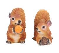 Fdit Statua di Scoiattolo, Statuetta di Animali in Resina Premium Scultura di Scoiattolo All'aperto con Trama Realistica della Pelliccia per il Paesaggio del Prato del Patio del