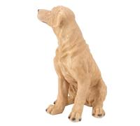 Fdit Statua Realistica di Cane in Resina, Aspetto Carino, Decorazione da Tavolo Impermeabile per Cuccioli, Decorativa per la Casa e la Camera da Letto (YELLOW)