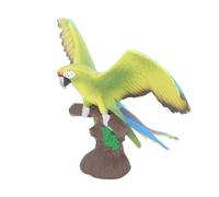 Fdit Statuetta Decorativa Realistica di Pappagallo con Base di Tronco D'albero, Materiale Durevole in PVC per la Decorazione Domestica (1)