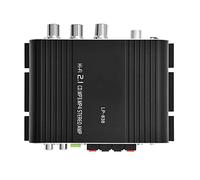 Fdit Stereo Compatto Amplificatore di Potenza Stereo Compatto con Output a Bassa Distorsione 2.1, Input e 3,5 Mm - Ideale per Telefoni Cellulari, Lettori DVD, Computer - Shel in Lega di Alluminio