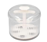 Fdit Strumento Creativo per Creare Polpette con Coperchio Trasparente per Uso Domestico in Cucina. Macchina per Polpette Estruse in Pet e PP, Dimensioni 5,12 X 5,12 X 4,72 Pollici (Bianco Latteo)